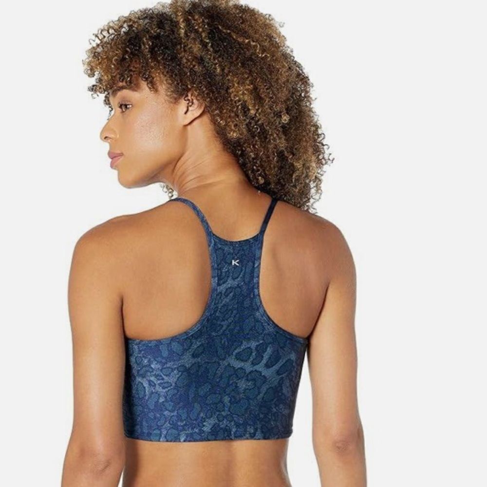 Koral Leah Cheetara Sports Bra in Teal Cheetara BNWT